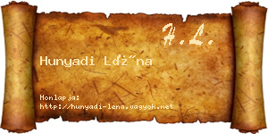 Hunyadi Léna névjegykártya